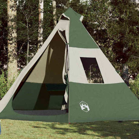 VidaXL Tipi-Zelt 7-Personen wasserdicht grün
