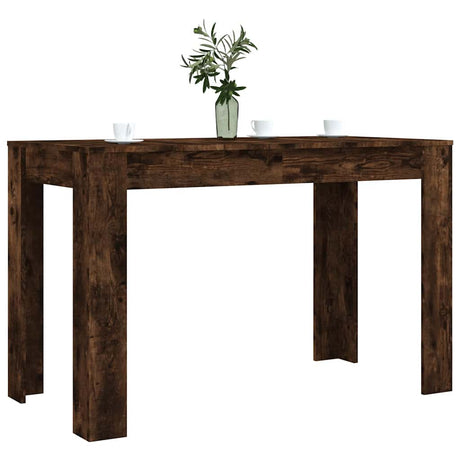 Vidaxl eettafel 120x60x76 cm bewerkt hout gerookt eikenkleurig