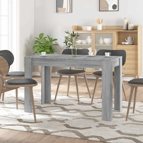 Vidaxl eettafel 120x60x76 cm bewerkt hout grijs sonoma eikenkleurig