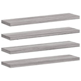 Vidaxl wandschappen 4 st 40x10x1,5 cm bewerkt hout grijs sonoma eiken