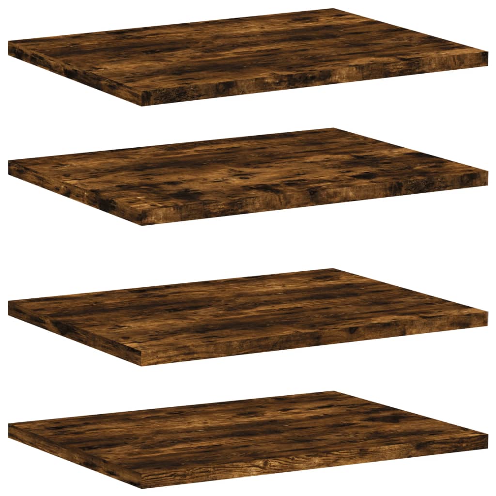Vidaxl wandschappen 4 st 40x30x1,5 cm bewerkt hout gerookt eikenkleur