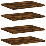Vidaxl wandschappen 4 st 40x30x1,5 cm bewerkt hout gerookt eikenkleur