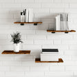 Vidaxl wandschappen 4 st 40x30x1,5 cm bewerkt hout gerookt eikenkleur