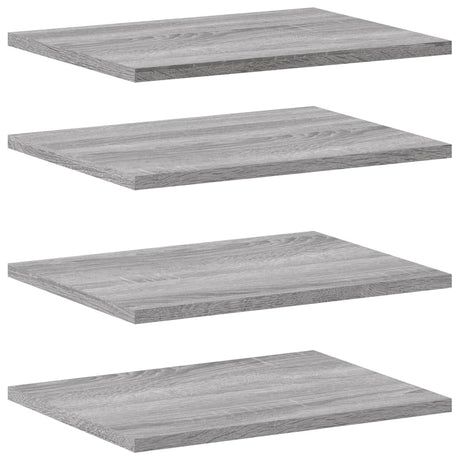 Vidaxl wandschappen 4 st 40x30x1,5 cm bewerkt hout grijs sonoma eiken