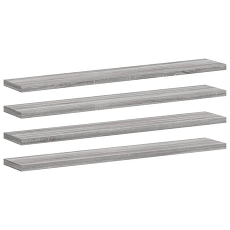 Vidaxl wandschappen 4 st 60x10x1,5 cm bewerkt hout grijs sonoma eiken