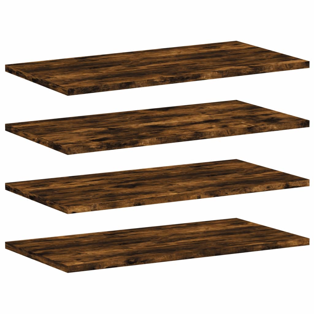 Vidaxl wandschappen 4 st 60x30x1,5 cm bewerkt hout gerookt eikenkleur
