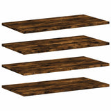 Vidaxl wandschappen 4 st 60x30x1,5 cm bewerkt hout gerookt eikenkleur