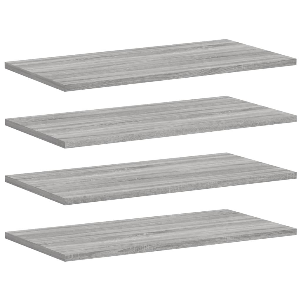 Vidaxl wandschappen 4 st 60x30x1,5 cm bewerkt hout grijs sonoma eiken