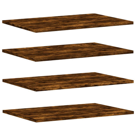 Vidaxl wandschappen 4 st 60x40x1,5 cm bewerkt hout gerookt eikenkleur
