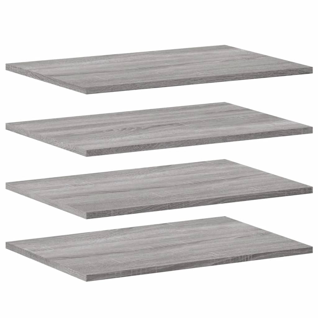 Vidaxl wandschappen 4 st 60x40x1,5 cm bewerkt hout grijs sonoma eiken