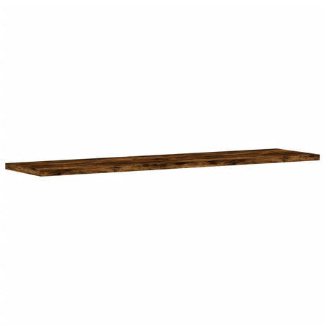 Vidaxl wandschappen 4 st 80x20x1,5 cm bewerkt hout gerookt eikenkleur