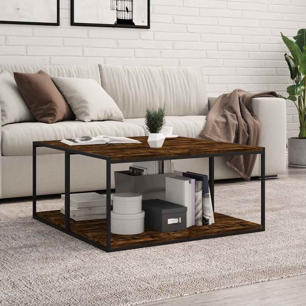 Vidaxl wandschappen 4 st 80x40x1,5 cm bewerkt hout gerookt eikenkleur