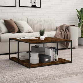 Vidaxl wandschappen 4 st 80x40x1,5 cm bewerkt hout gerookt eikenkleur