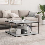 Vidaxl wandschappen 4 st 80x40x1,5 cm bewerkt hout grijs sonoma eiken
