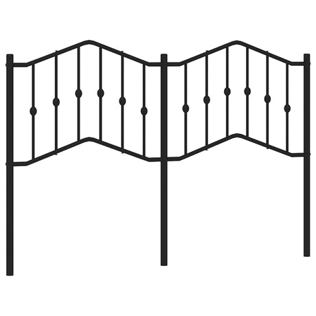 Vidaxl vervangend hoofdbord 135 cm metaal zwart