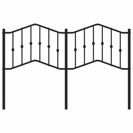 Vidaxl vervangend hoofdbord 150 cm metaal zwart