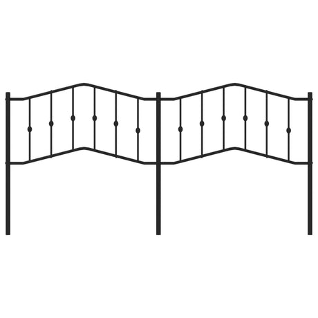 Vidaxl vervangend hoofdbord 200 cm metaal zwart