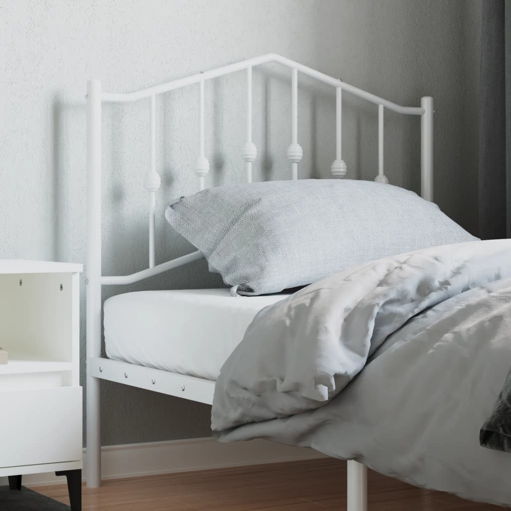 Vidaxl vervangend hoofdbord 90 cm metaal wit