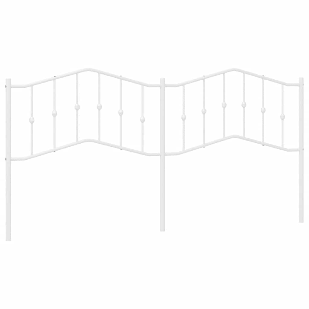 Vidaxl vervangend hoofdbord 193 cm metaal wit