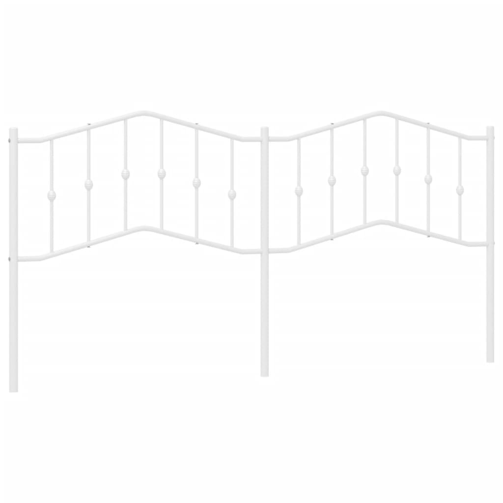 Vidaxl vervangend hoofdbord 200 cm metaal wit