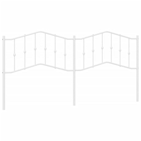 Vidaxl vervangend hoofdbord 200 cm metaal wit