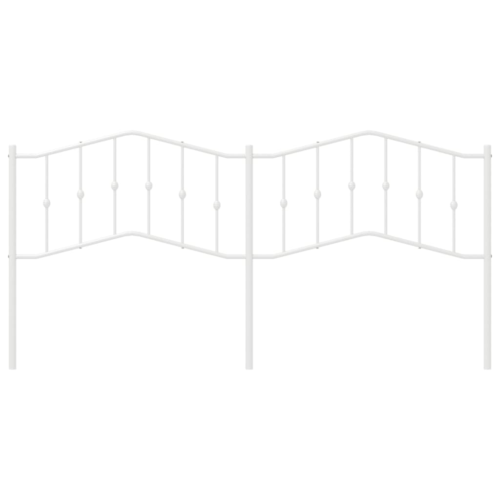 Vidaxl vervangend hoofdbord 200 cm metaal wit