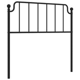 Vidaxl vervangend hoofdbord 100 cm metaal zwart