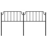 Vidaxl vervangend hoofdbord 180 cm metaal zwart