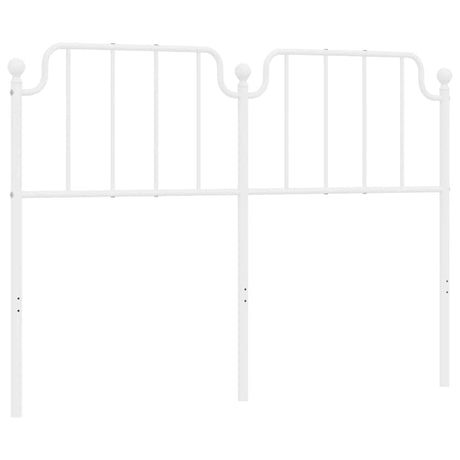 Vidaxl vervangend hoofdbord 135 cm metaal wit