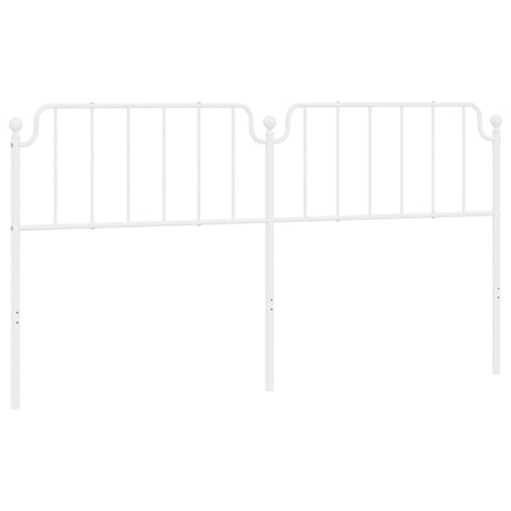 Vidaxl vervangend hoofdbord 200 cm metaal wit