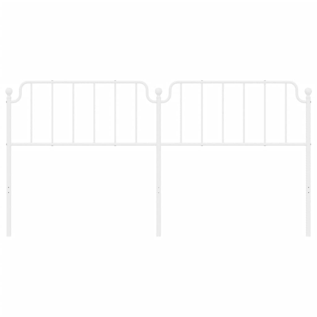 Vidaxl vervangend hoofdbord 200 cm metaal wit