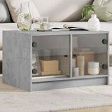 Vidaxl salontafel met glazen deuren 68x50x42 cm betongrijs