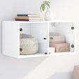 Vidaxl wandkast met glazen deuren 68,5x37x35 cm wit