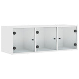 Vidaxl wandkast met glazen deuren 102x37x35 cm wit