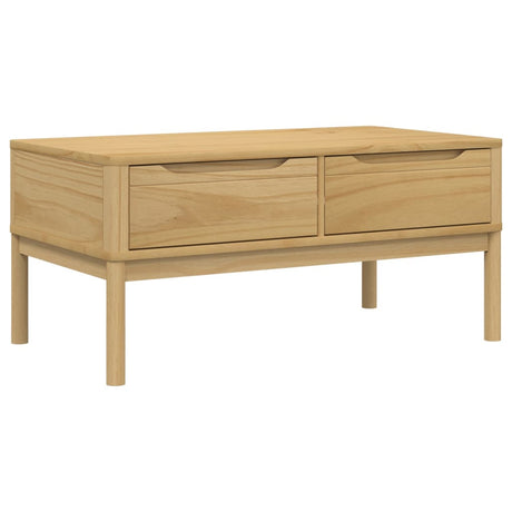 Vidaxl salontafel floro 99x55,5x45 cm massief grenenhout wasbruin