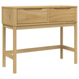 Vidaxl wandtafel floro 89,5x36,5x73 cm massief grenenhout wasbruin