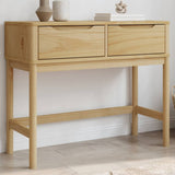 Vidaxl wandtafel floro 89,5x36,5x73 cm massief grenenhout wasbruin