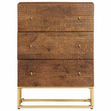 Vidaxl ladekastje 55x30x76 cm massief mangohout en ijzer