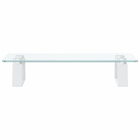 VidaXL Monitorständer 40x20x8 cm gehärtetes Glas und Metall weiß