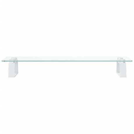 VidaXL Monitorständer 60x20x8 cm gehärtetes Glas und Metall weiß