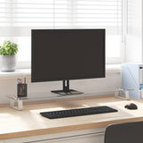 Vidaxx Monitorständer 100x20x8 cm aus gehärtetem Glas und Metall weiß