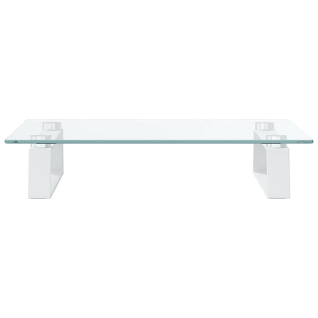 Vidaxxl Monitorständer 40x35x8 cm aus gehärtetem Glas und Metall weiß