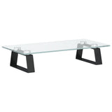 Vidaxx Monitorständer 40x20x8 cm gehärtetes Glas und Metall schwarz