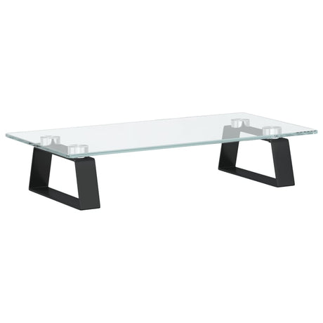 Vidaxx Monitorständer 40x20x8 cm gehärtetes Glas und Metall schwarz