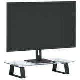 Vidaxx Monitorständer 40x20x8 cm gehärtetes Glas und Metall schwarz
