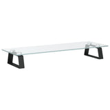 VidaXL Monitorständer 60x20x8 cm gehärtetes Glas und Metall schwarz