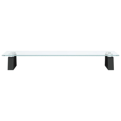 VidaXL Monitorständer 60x20x8 cm gehärtetes Glas und Metall schwarz