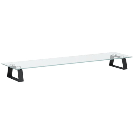 Vidaxx Monitorständer 80x20x8 cm gehärtetes Glas und Metall schwarz
