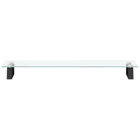Vidaxx Monitorständer 80x20x8 cm gehärtetes Glas und Metall schwarz