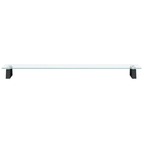Vidaxx Monitorständer 100x20x8 cm gehärtetes Glas und Metall schwarz